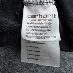 Carhartt Men’s 2XL WIP / Shadow Script T-Shirt Black University Arc Logo
