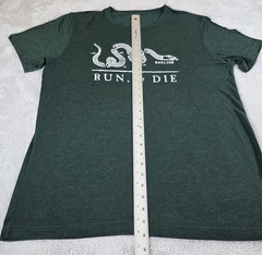 Bakline Run or Die Marathon Running Shirt Mens Large L Green Tri-blend Brooklyn