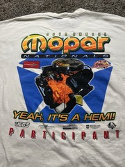 Vintage 2009 Mopar T-shirt Mens 2xl White Graphic Car Racing Columbus oh