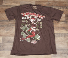 7.62 Design Bombshell Shirt “Death From Above” Large Brown EUC