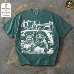 Raccoon Funny Gangsta Animal Comfort Tee
