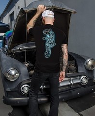 NWT Lowbrow Art Co Mens TATTOOED PANTHER Tee Shirt BLACK SM-2XLARGE MADE IN USA