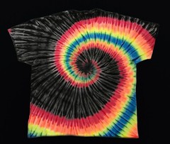 *New* 2XL – Sm Handmade Tie Dye, Rainbow Road (No pink) Crew or V-Neck