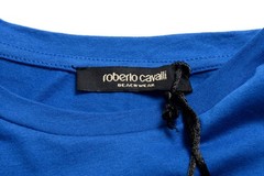 Roberto Cavalli “Beachwear” Men’s Blue Graphic Print T-Shirt US 2XL IT 56