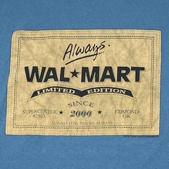 Vintage Walmart T Shirt Long Sleeve Supercenter Limited Edition Mens 3XL Blue
