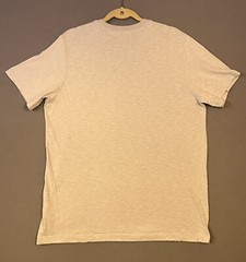 The Nike Tee Dri-Fit T-Shirt Purple & Blue Foil Swoosh on Gray Size Large L