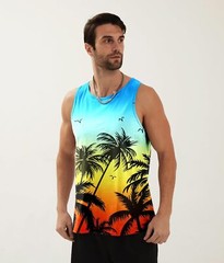 Mens Tank Tops Funny Graphic Summer Sleeveless Tank Top,comfortable, breathable
