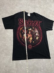 VINTAGE 2001 Slipknot T Shirt Adult Large Black Y2k Band Rock Metal Hanes Heavy