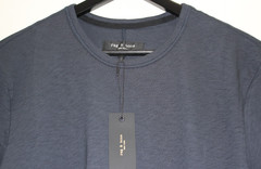 Rag & Bone Classic Slub Jersey Lightweight Navy Blue (Not Black) Men Med T-Shirt