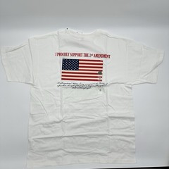 VTG Cabela’s Men’s XL USA Flag 2nd Amendment Graphic T-Shirt White Patriotic NWT