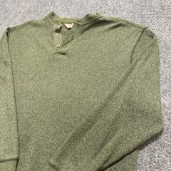 VTG Henley Pullover Long-Sleeve T-shirt Men’s L Taylor Henry Green Cotton Y2K