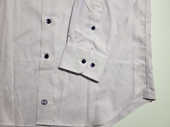 David Donahue Button Shirt Mens Large Trim Fit Light Purple Collared Formal