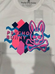 PSYCHO BUNNY MEN’S EVERETT T-SHIRT B6U328S1PC WHITE2 176 NEW