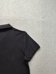 Lauren Ralph Lauren Men Polo Shirt XL Black Short Sleeve Crest Logo Button Front