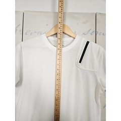 Paskho Performance Tee S White Asymmetrical Zipper Techwear Gorpcore Sport