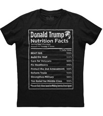 Donald Trump Nutrition Fact New Mens Shirt Daily Values Make America Great Again
