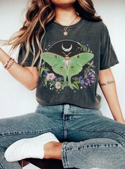 Luna Moth shirt Comfort colors dark academia clothing Cottage core shirt