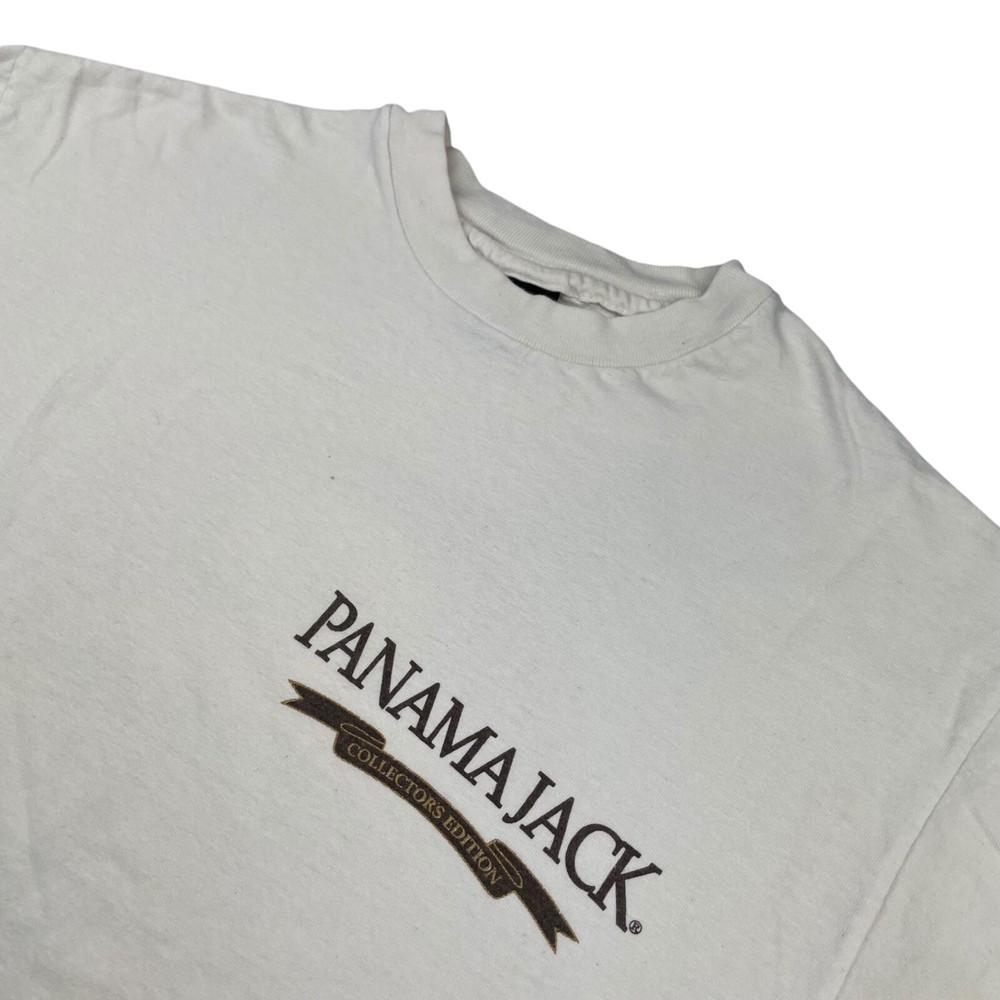 VTG Panama Jack Myrtle Beach Men’s Single Stitch S/S T-Shirt Ivory • USA • Large