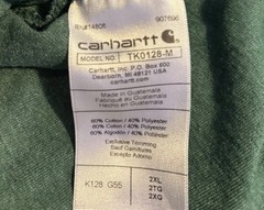 Carhartt Loose Fit Henley Shirt Men’s 2XL Green Long Sleeve Pocket Logo TK0128