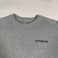 Patagonia Shirt Mens Medium Gray Responsibili-Tee P-6 Logo Mountain Short Sleeve