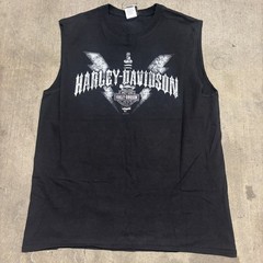 Harley Davidson Engine Skull & Crossbones Tank Top Grunge Size L Fredrick, CO