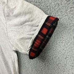 Vintage LA Sportswear Shirt Mens XL Blank Plaid Contrast Cuff USA Single Stitch