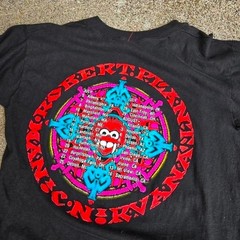 Vtg Robert Plant Manic Nirvana Tour Rock Band T Shirt Black Med Led Zeppelin