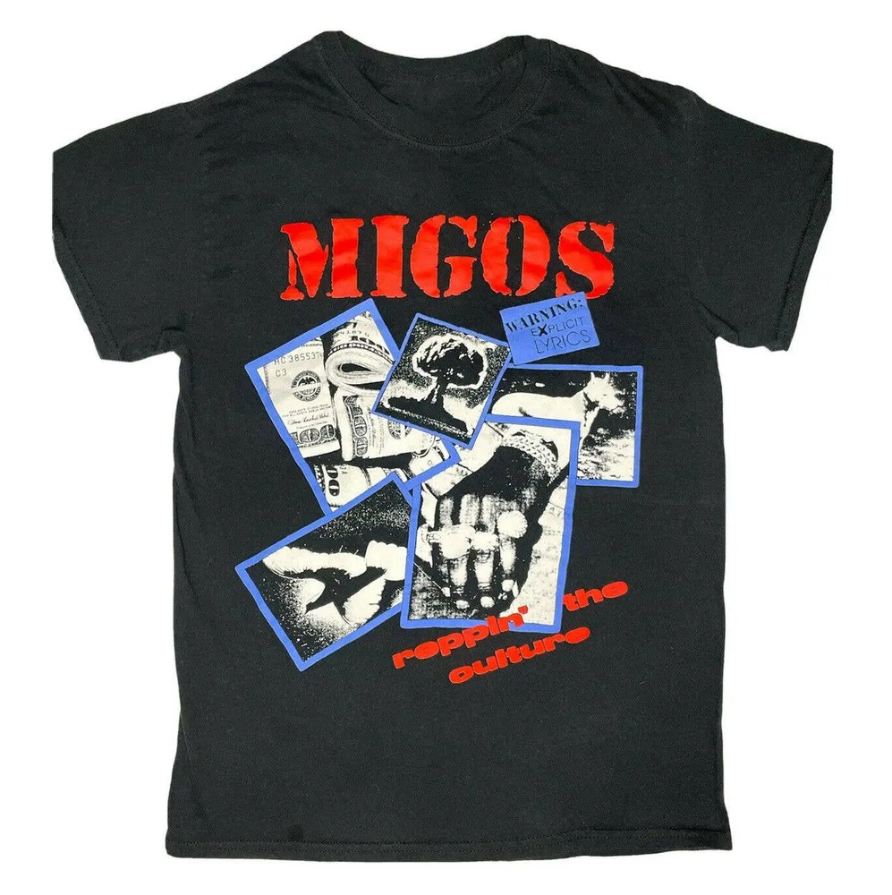 Retro Migos Band Reppin’ The Culture Cotton Black All Size T Shirt TR414