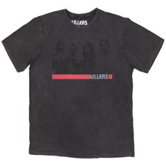 The Killers – Band Photo Mono – Charcoal Grey Stone Wash t-shirt