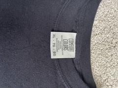 Comfort Colors Black Blank Crewneck T-Shirt, Size XL Heavyweight Dye Cotton