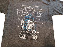 Star Wars R2D2 Gray Short Sleeve T – Shirt Size X L Cotton / Polyester