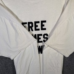 Vintage James Brown Shirt Mens XL White 90s Free Funny Parody Quote Jail Rare