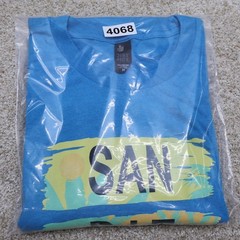 District San Diego California Surf Graphic T-Shirt Blue Size M