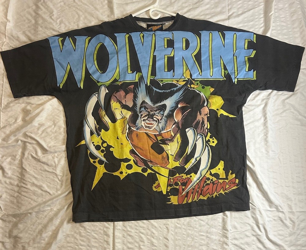 Art For Villains Shirt Men’s 3XL Grey AOP X-men Wolverine