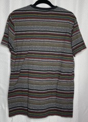 BEAUTIFUL GIANT MEN’S CREW NECK SHORT SLEEVE T-SHIRT STRIPE MULTICOLOR SIZE LARG