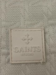 Saints Studio Shirt Mens 3XL White Textured Stretch Short Sleeve Crewneck Tee
