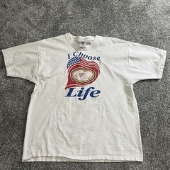 Vintage 90s Anti Abortion Pro Life 2 Sided Graphic T Shirt Sz XL White READ INFO