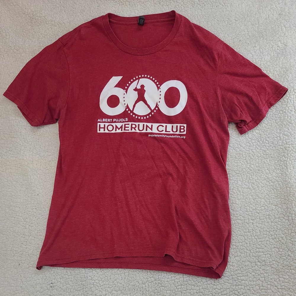 Albert Pujols Shirt Mens Large Red Homerun Club 600 T Shirt District Made