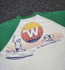 Vintage Ocean Pacific Shirt Raglan 80’s Size Medium Western Supply Co