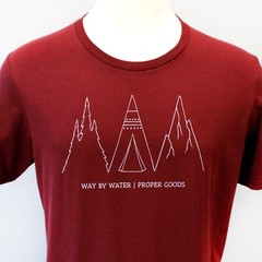 Way by Water/Proper Goods Men’s Burgundy T-Shirt XL