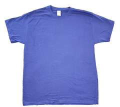 Gildan Adult Purple Blue Pre-Shrunk Heavy Cotton Crew Neck T-Shirt Size XL