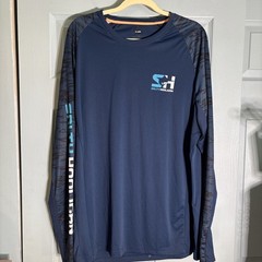 Salty Hooligan Offshore Pursuit Crew Long Sleeve Microfiber Shirt Sz 2XL