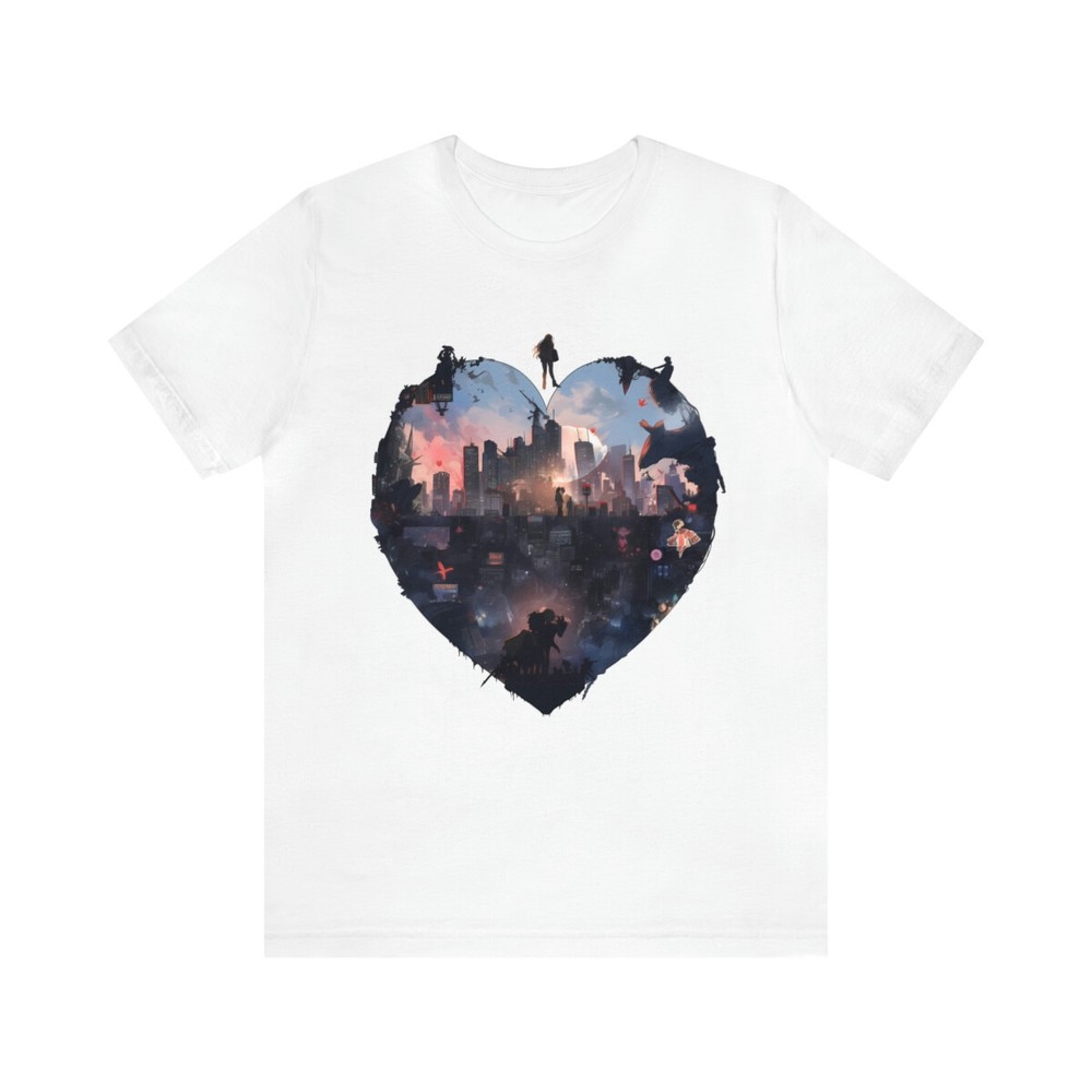 I Heart New York City White T-Shirt #003 (2023) Unisex Jersey Short Sleeve Tee
