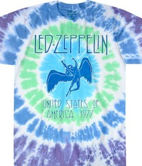 Led Zeppelin Ramble On Tie-Dye T-Shirt Liquid Blue