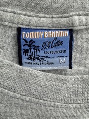 Tommy Bahama Mens Size Medium Gray Graphic T Shirt Island Christmas Naughty Nice