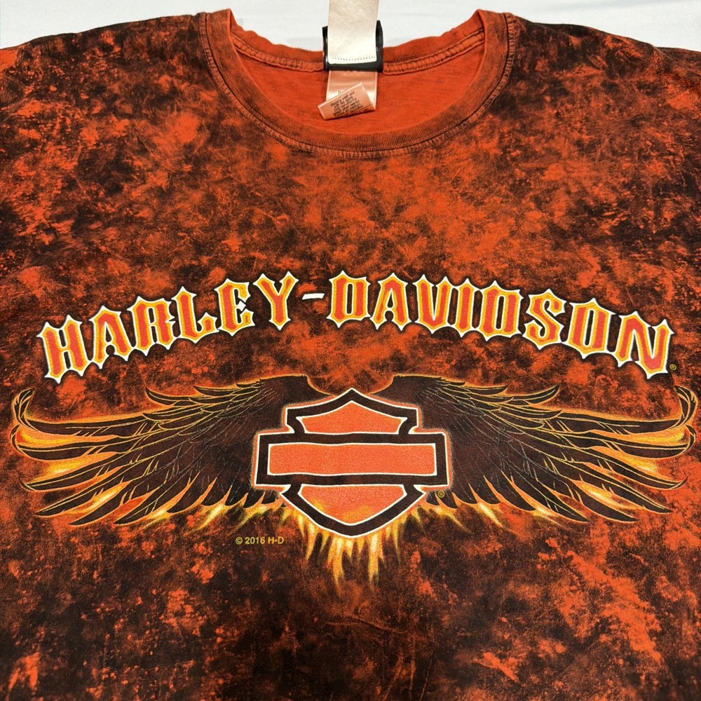 2016 Harley-Davidson Los Cabos Cabo San Lucas Acid Wash Lava Tie Dye T-Shirt 2XL