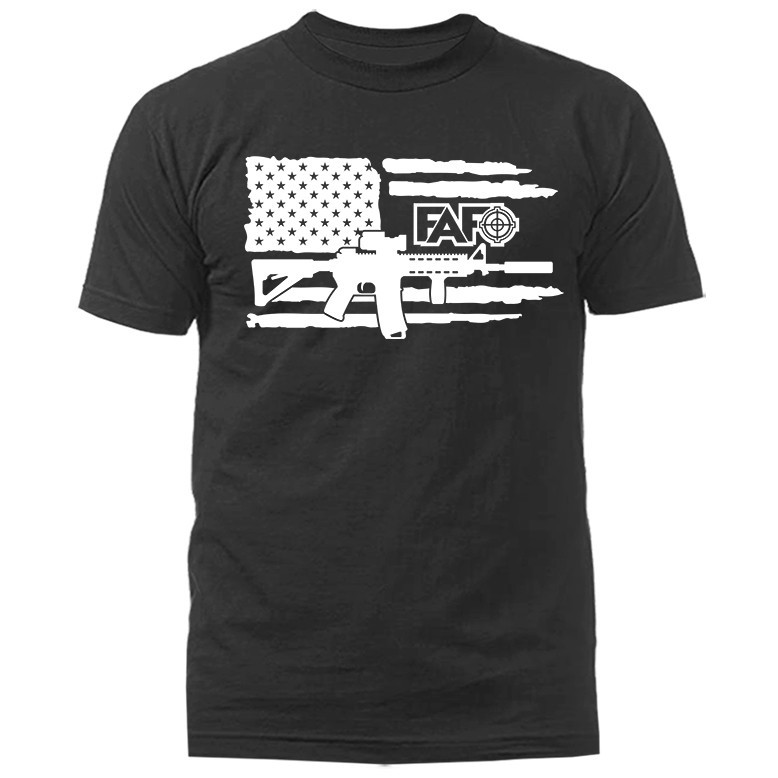 FAFO 2A Pro Gun Rights Patriotic American Flag T-shirt