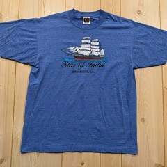 Vintage 90s Star of India Sailing Ship San Diego CA Single Stitch T-Shirt Size L