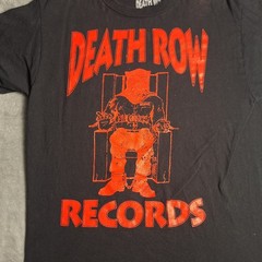 Death Row Records T-Shirt Size Medium Black Graphic Tee Hip Hop Rap Music Logo