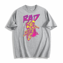 OFFICAL 80s Men’s RAD BMX Graphic T-Shirt Retro Bike Rider Tee Streetwear